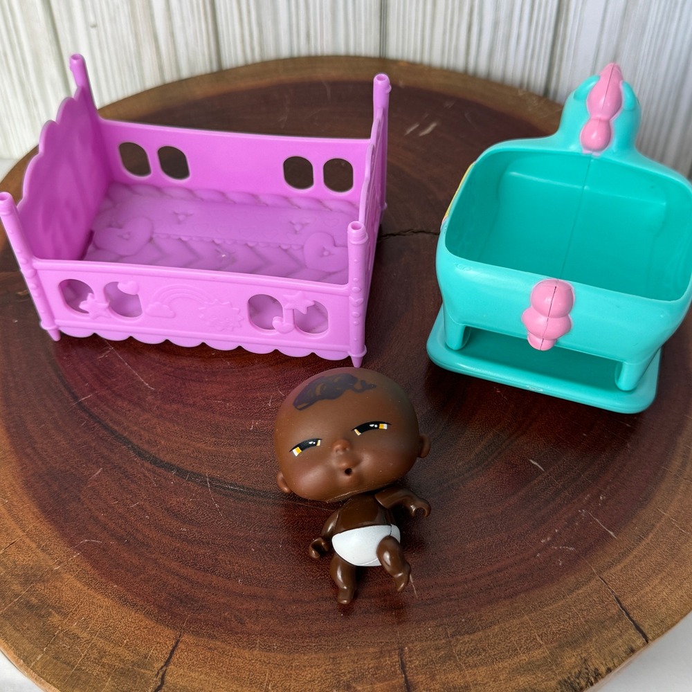 Baby Born Surprise Mini Doll Set MGA Purple Crib Teal Unicorn Rocker 918537C3 - Picture 3 of 7